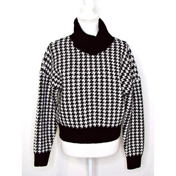 RD Style Turtleneck Sweater Check Hounds Tooth NWT - Picture 1 of 11